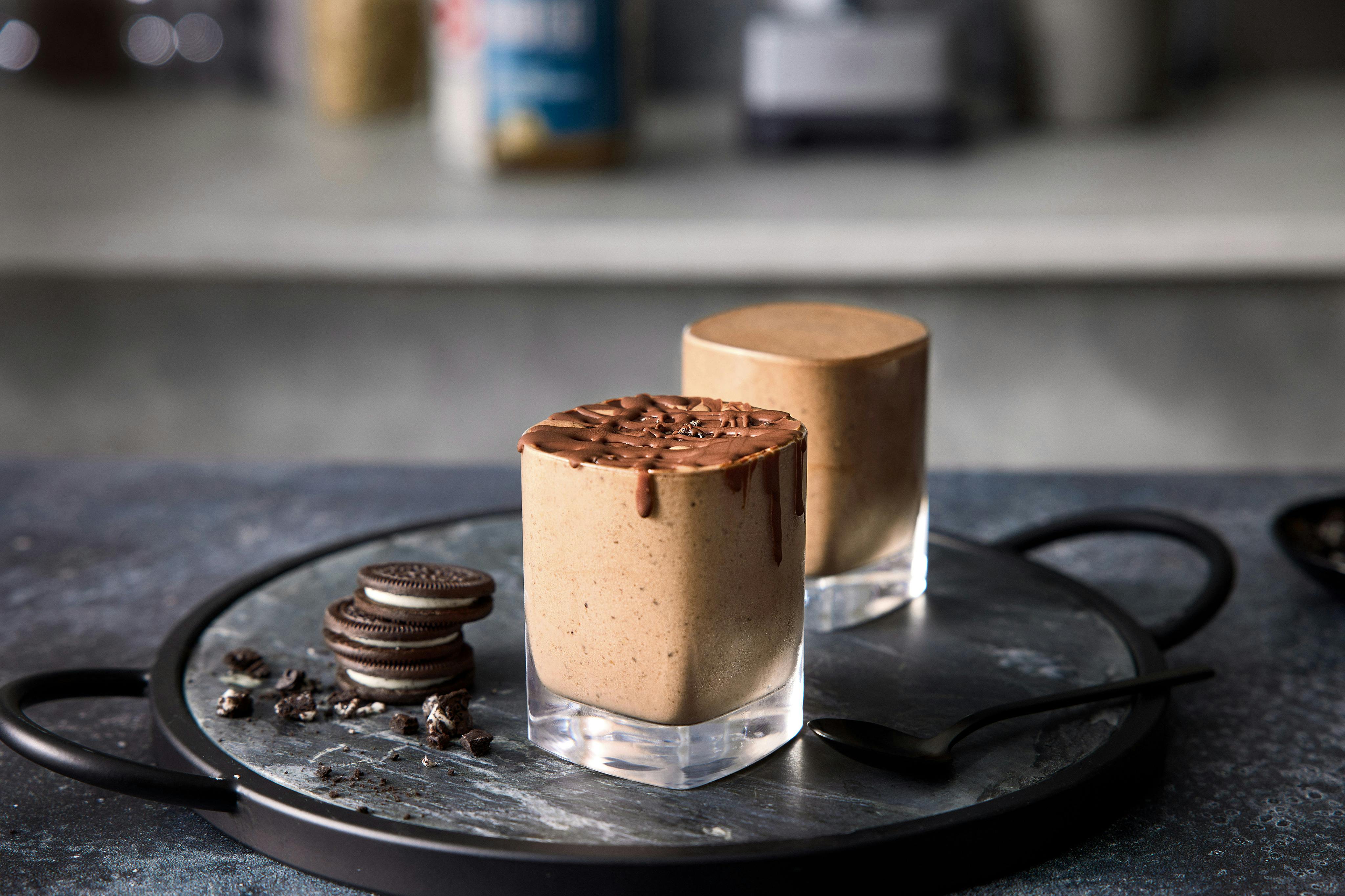 Chocolate Covered Cookies & Cream Protein Smoothie Bowl
