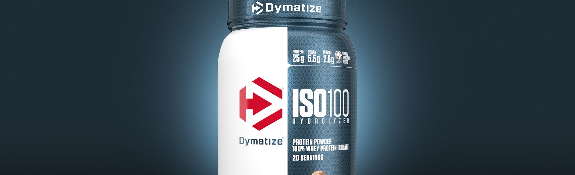 A single tub of ISO100 Gourmet Chocolate