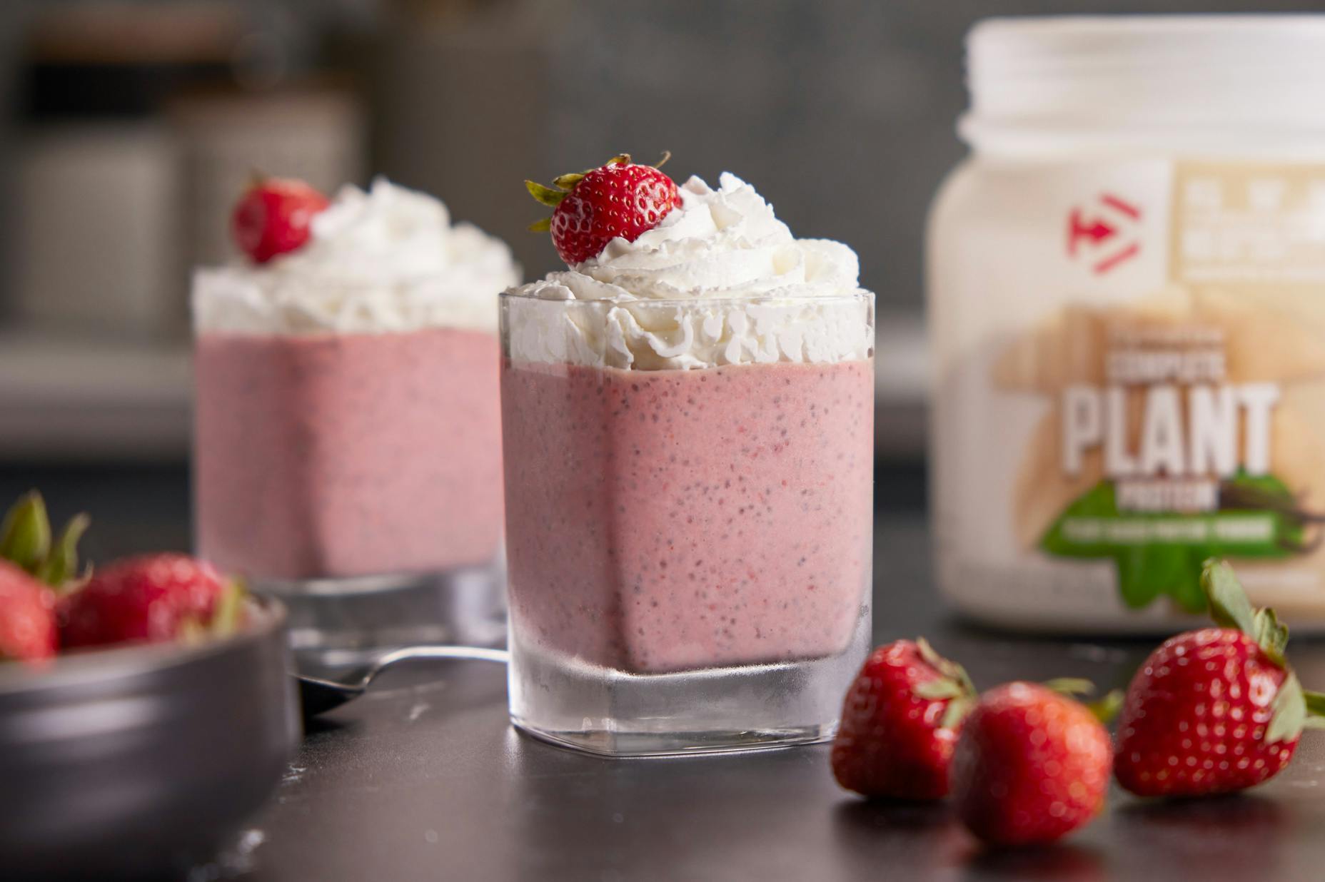 Strawberry Protein Chia Pudding