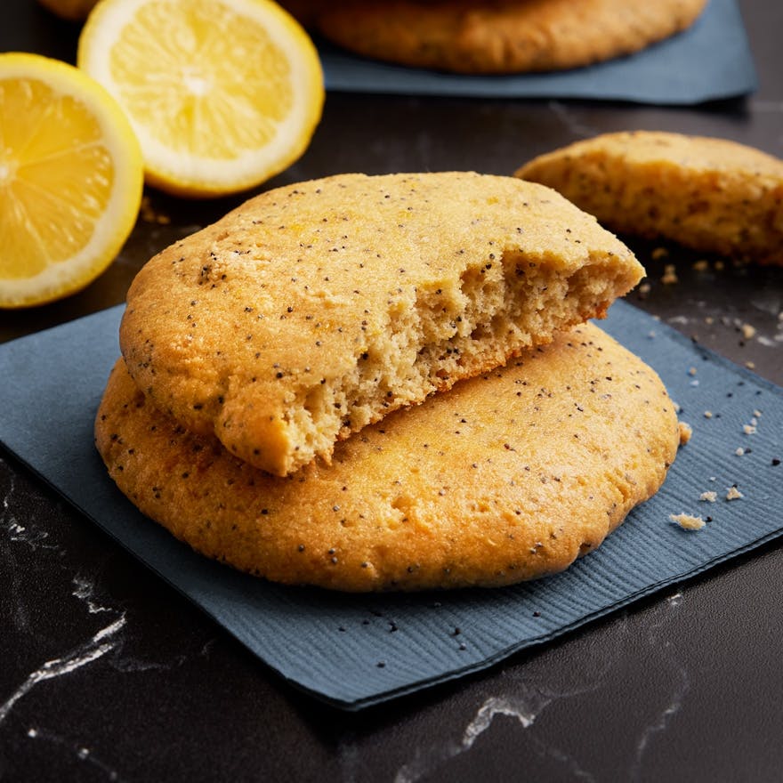 Lemon Poppyseed Protein Cookies