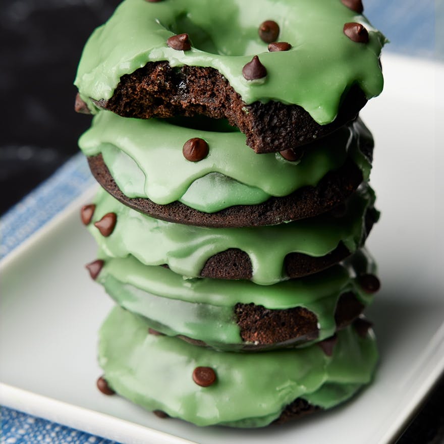 Mint Chocolate Protein Donuts