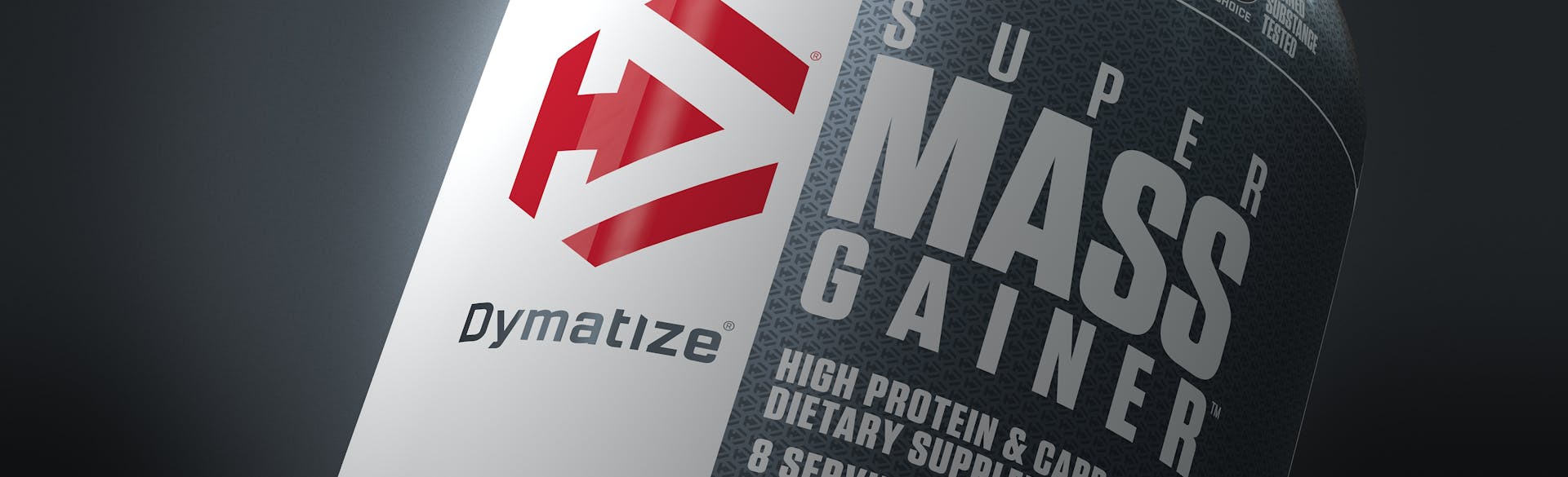 A single tub of Dymatize Super Mass Gainer