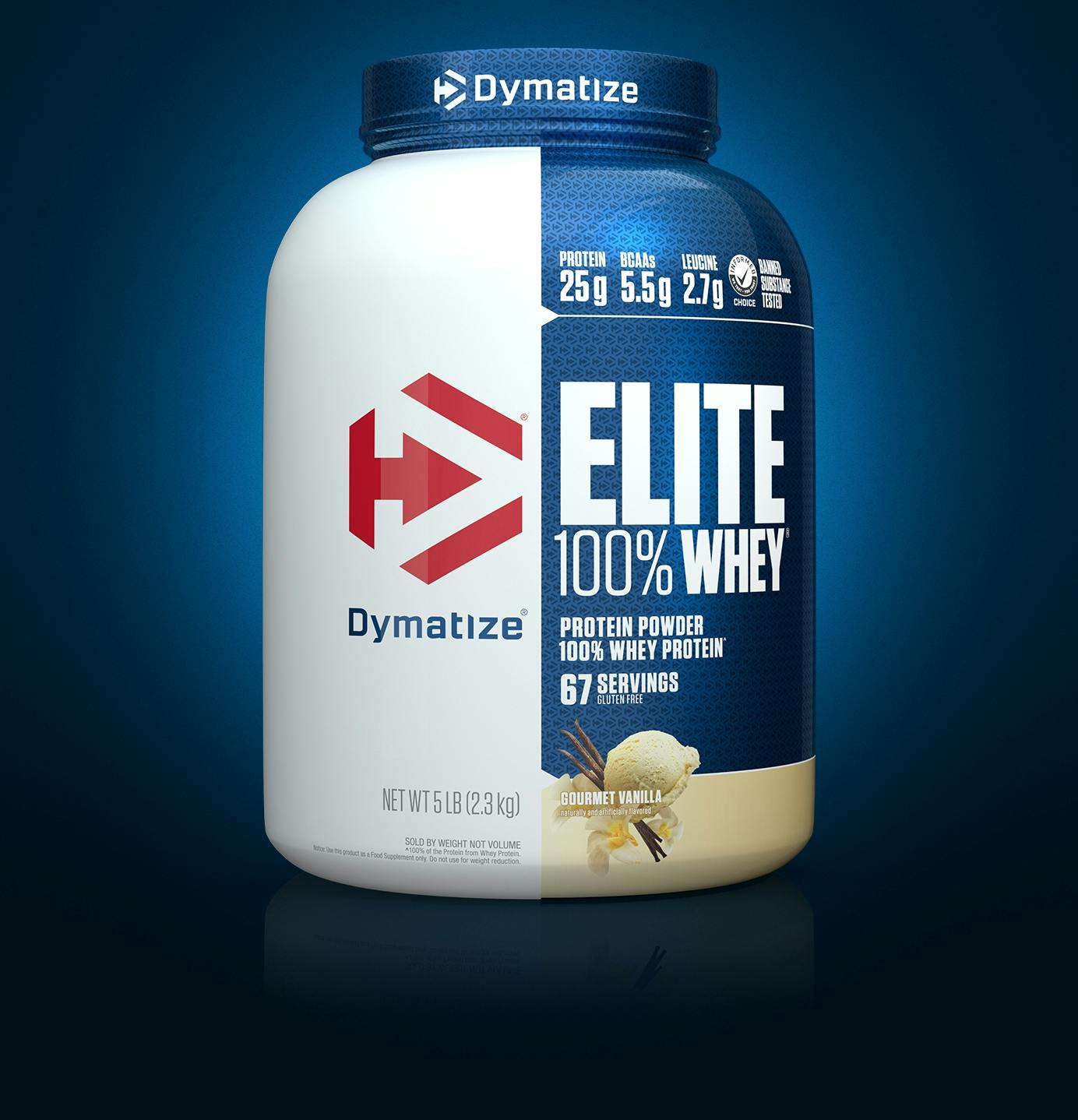 A single tub of Dymatize Elite 100% Whey.